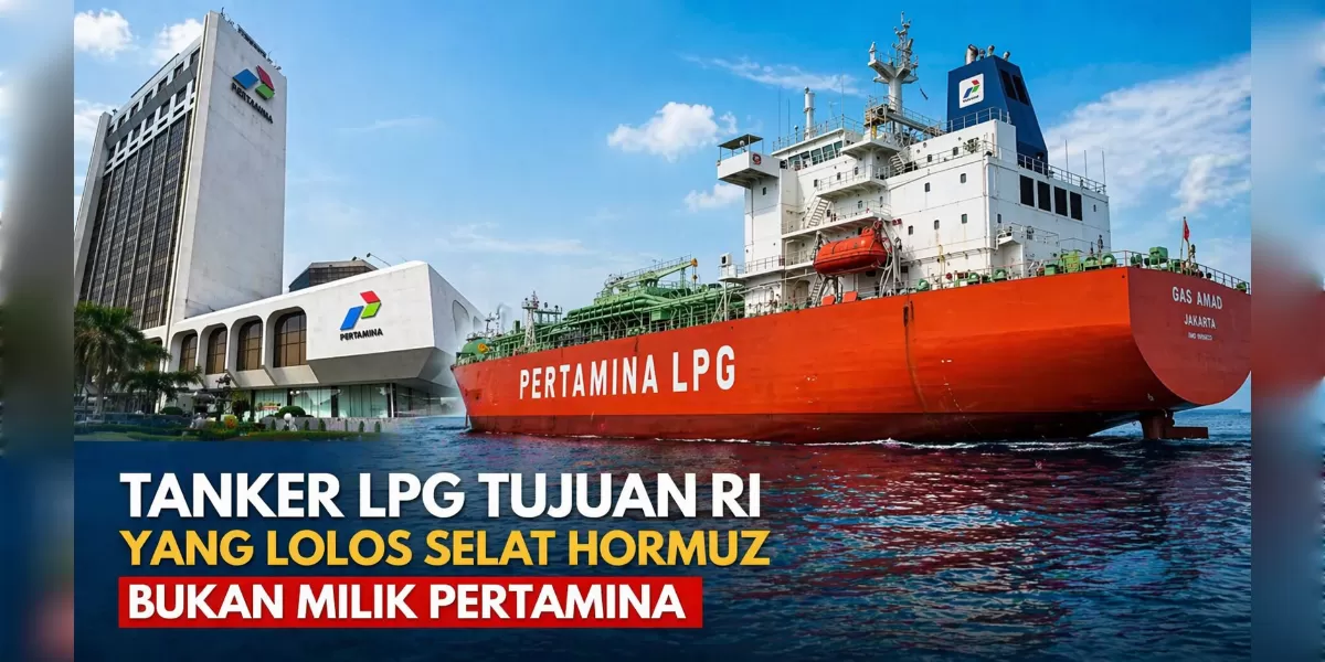 Ilustrasi Tanker LPG menuju RI berhasil melintas Hormuz bukan milik pertamina (Desain AI)