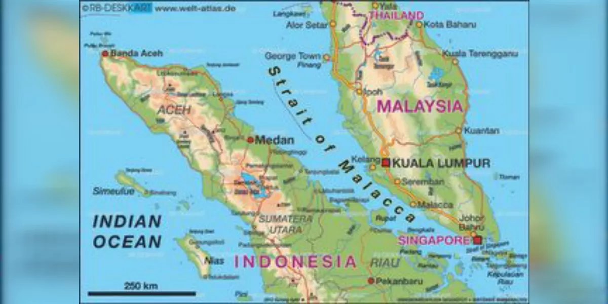 Ilustrasi Malaysia dan Singapura menolak wacana Indonesia kenakan tarif kapal Selat Malaka (Pinterest )