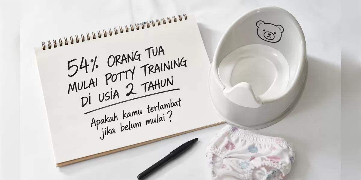 Ilustrasi Merasa terlambat potty training? (Desain AI)