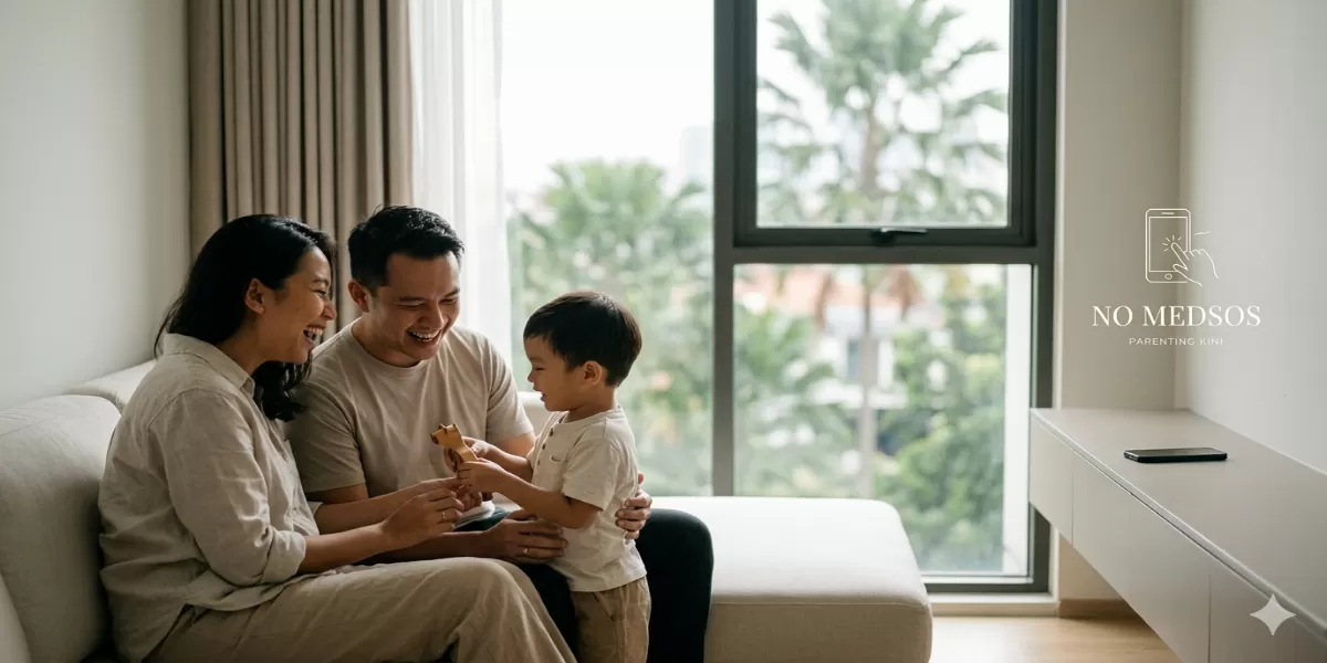 Ilustrasi Banyak orang tua berhenti posting anak di medsos (Desain AI )