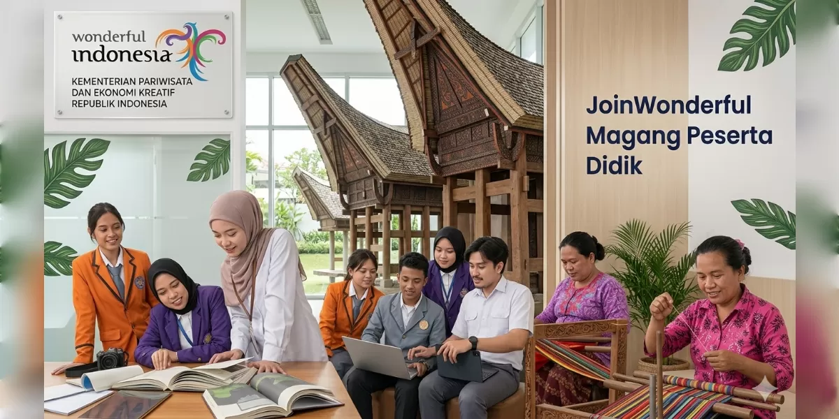 Ilustrasi Pendaftaran Magang Kemenpar Batch 3 2026 (Desain AI )