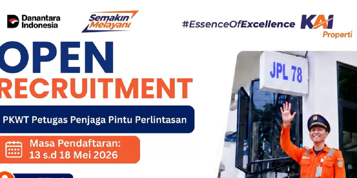 Daftar segera! Lowongan KAI Properti Mei 2026 untuk lulusan SMA (Instagram @kaiproperti)