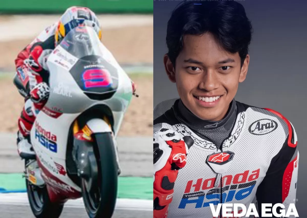 Pembalap Indonesia Veda Ega Pratama (Colase TitikTemu/Instagram @veda_54)