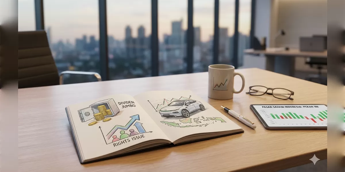 Ilustrasi Dividen jumbo RALS &amp; CITA, rights issue NTBK, hingga Xpeng masuk ERAL (Desain AI )