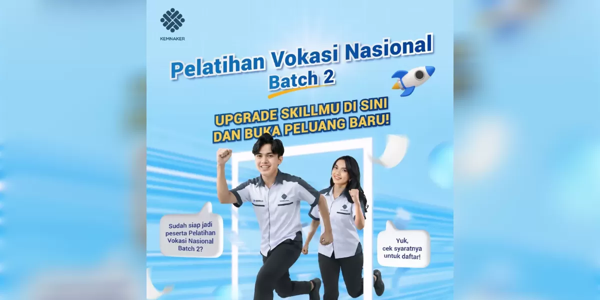 Kemnaker buka 30.000 kuota pelatihan vokasi gratis 2026 (Instagram @kemnaker)