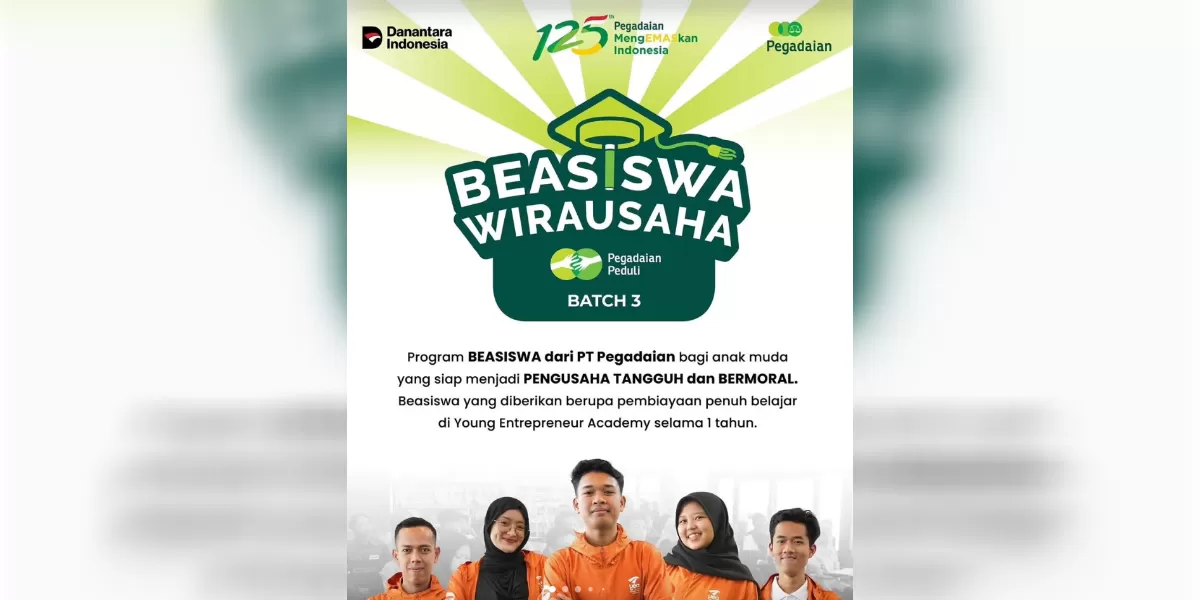 Ilustrasi PT Pegadaian buka Beasiswa Wirausaha Batch 3 gratis (Instagram @infobeasiswa)