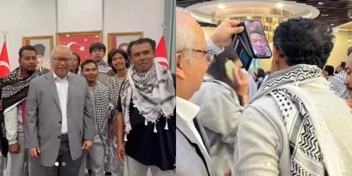 Relawan WNI Global Sumud Flotilla yang sempat ditangkap otoritas militer Israel saat menuju Gaza. (Instagram.com/@menluri)