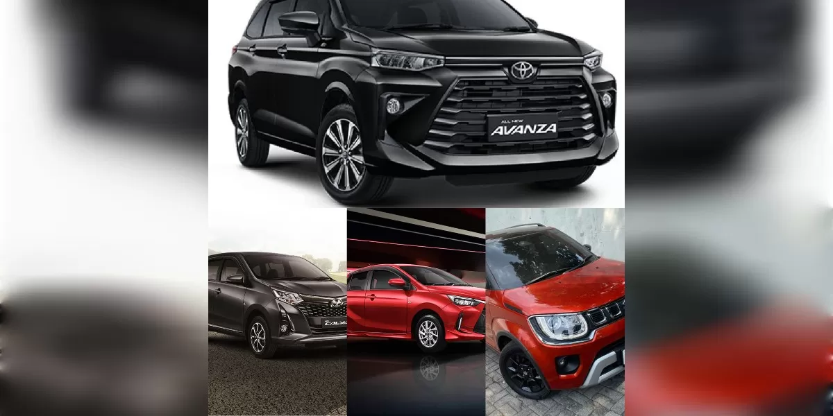 Kolase tangkapan layar Daftar mobil mesin di bawah 1.400 cc yang mssih bisa isi pertalite (Dok. Oto)