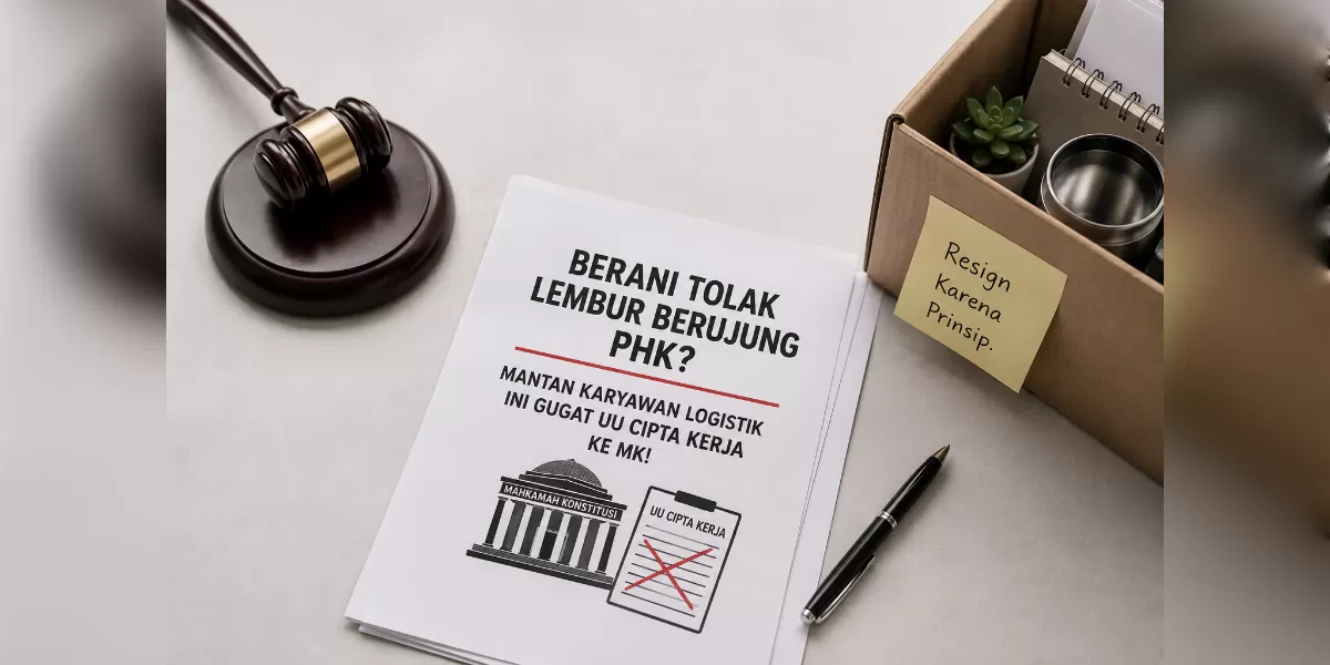 Ilustrasi   Sengkarut Aturan Lembur UU Cipta Kerja (Desain AI)