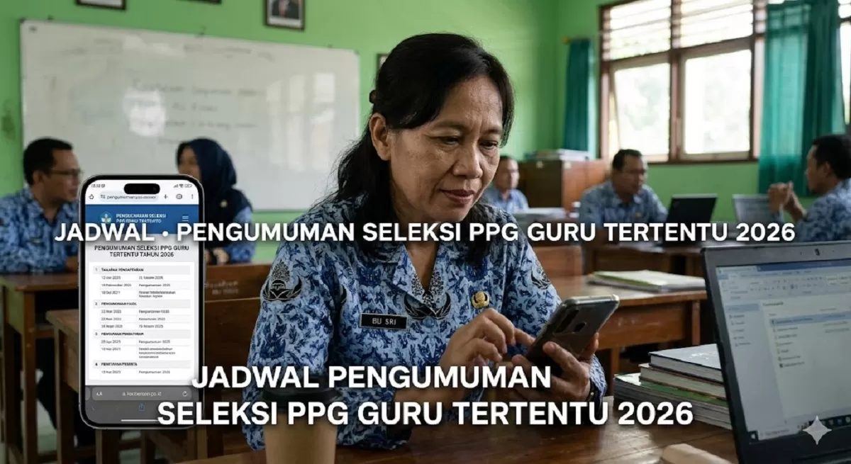Ilustrasi foto Jam berapa pengumuman seleksi PPG Guru Tertentu 2026? Temukan cara cek hasil seleksi administrasi di artikel ini!