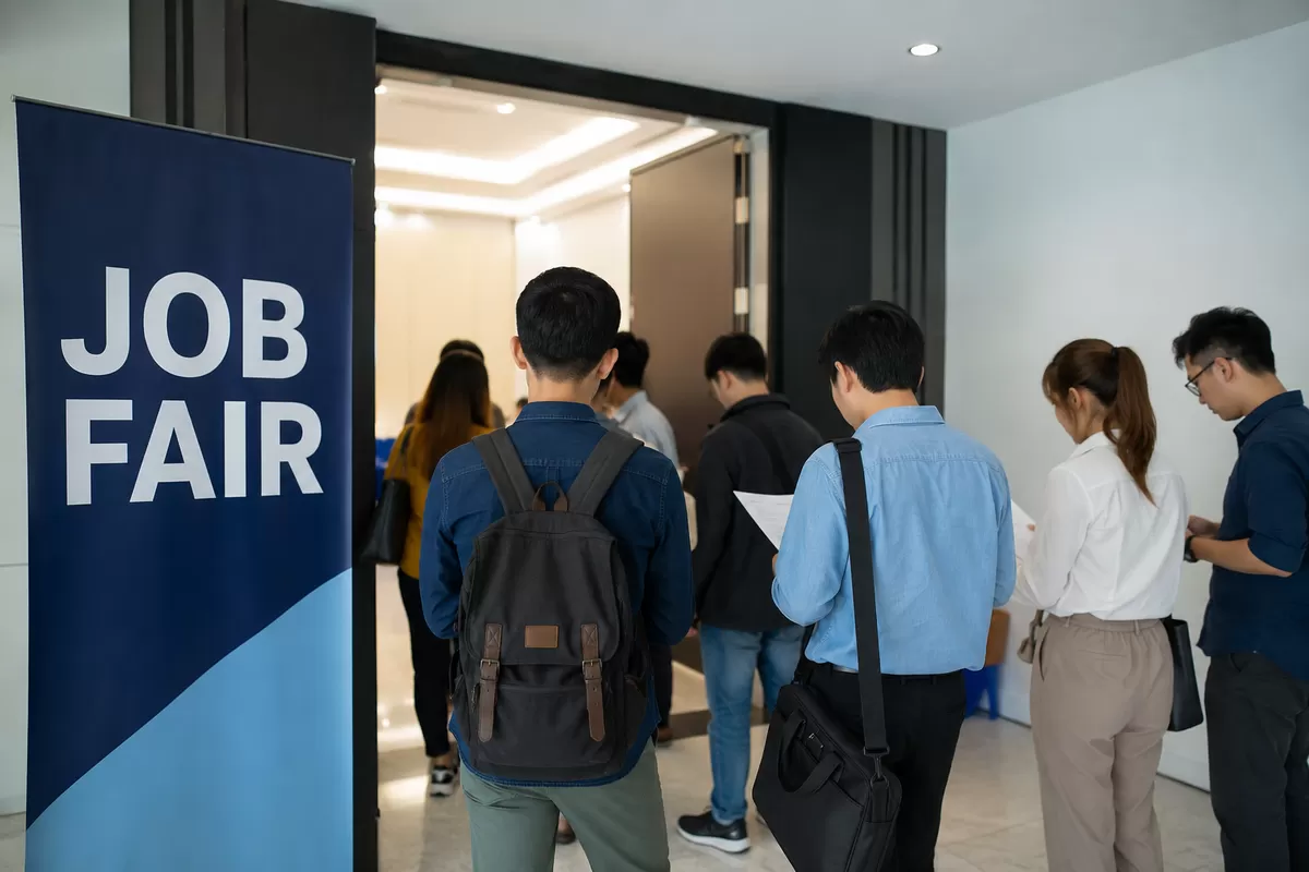 Ilustrasi Job Fair Kubar (Desain AI)