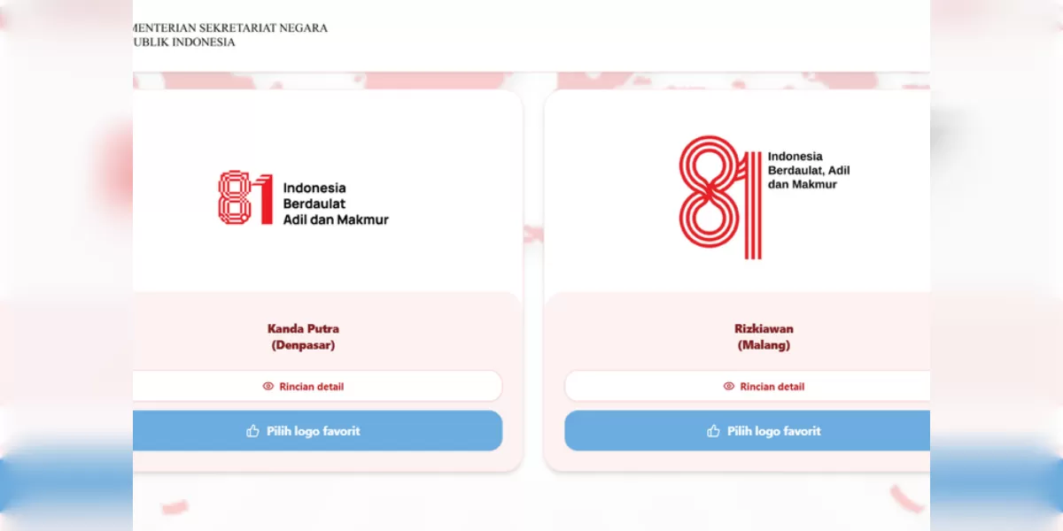 Polling logo HUT ke-81 RI resmi dibuka.  (istanapresiden.go.id)