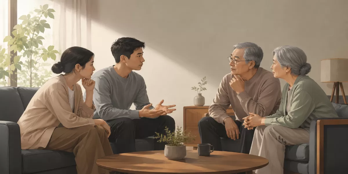 Ilustrasi Ketika kakek nenek ikut campur pola asuh, (Desain AI)