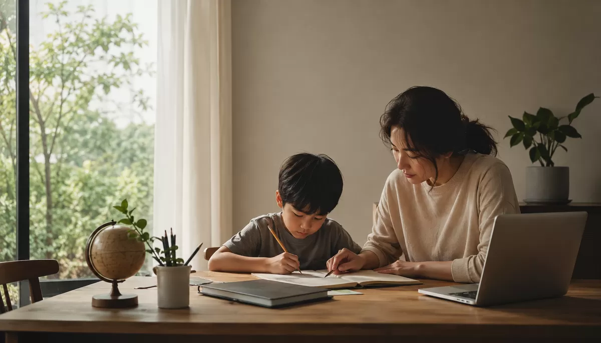 Ilustrasi Homeschooling di 2026 makin populer. (Desain AI)