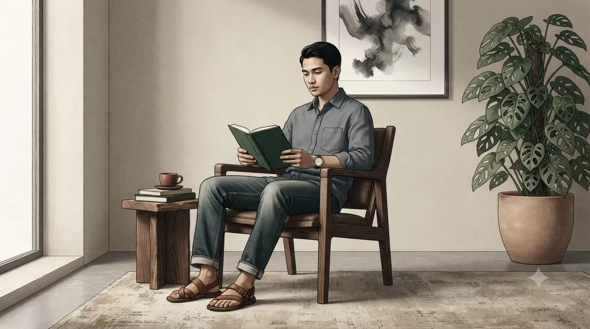 Ilustrasi Kenapa generasi kaya baru memilih tampil sederhana? (Desain AI )