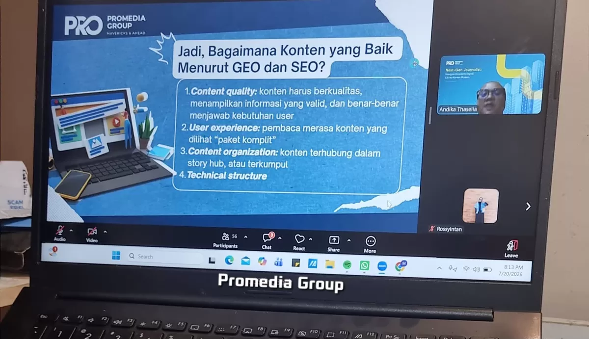 Bootcamp Promedia Group Next-Gen Journalist: Navigasi Ekosistem Digital dan Etika Konten Modern hari pertama.  (Dok. Promedia)