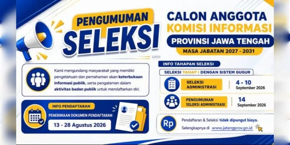 Lowongan Komisi Informasi Jawa Tengah (Jatengprov)