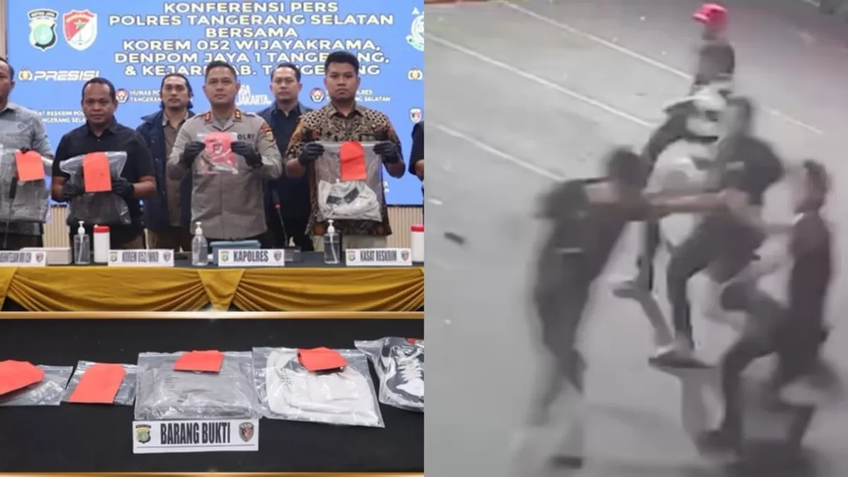 Kasus pengeroyokan dan penusukan prajurit TNI AD di Tangerang karena cekcok antrean sate taichan. (Instagram/reskrim.tangsel)