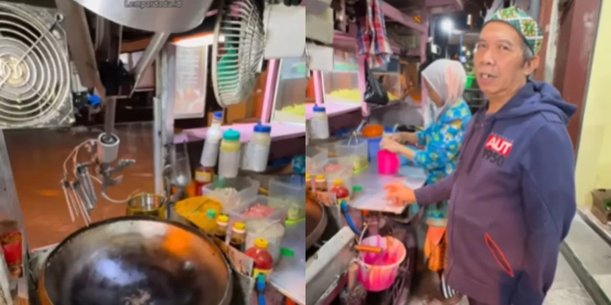Mengintip kisah viral seorang penjual di Malang, Jawa Timur yang meracik dagangan nasi goreng dengan alat bantu layaknya robot.  (Instagram.com/@lempardadu.id)