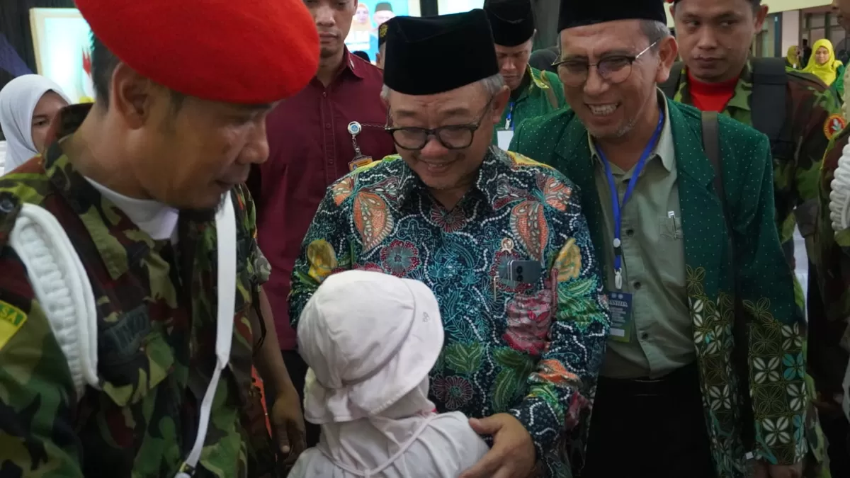 Mendikdasmen, Abdul Mu'ti saat menghadiri acara PDM Pengajian Triwulan Putaran ke-7 di Gedung Wanita Jepara, Sabtu (3/1/2026).  (Istimewa for Pantura Network)