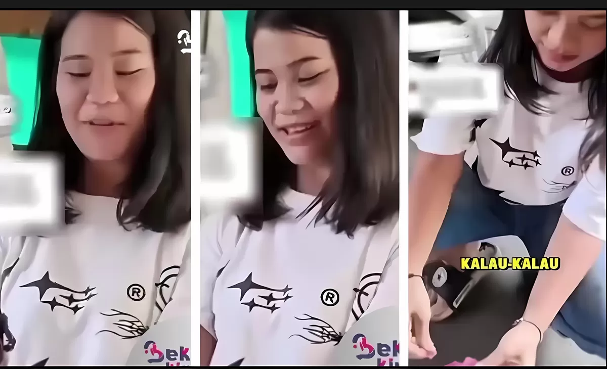 Sosok perempuan yang turut menuduh Suderajat Pedagang Es Gabus Kemayoran, belum lama ini  (Istimewa form sosial media)