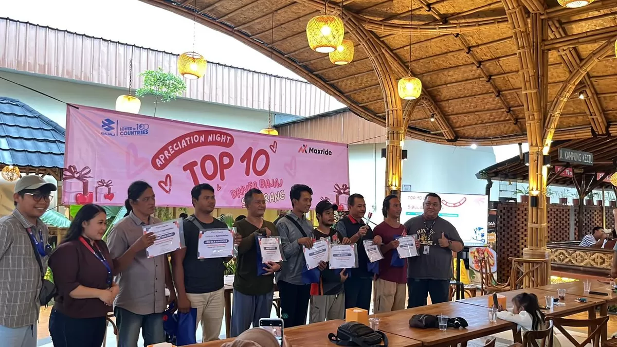 Bajaj Maxride Apresiasi Driver Terbaik di Semarang, Penghasilan Ada yang Tembus Rp10 Juta 