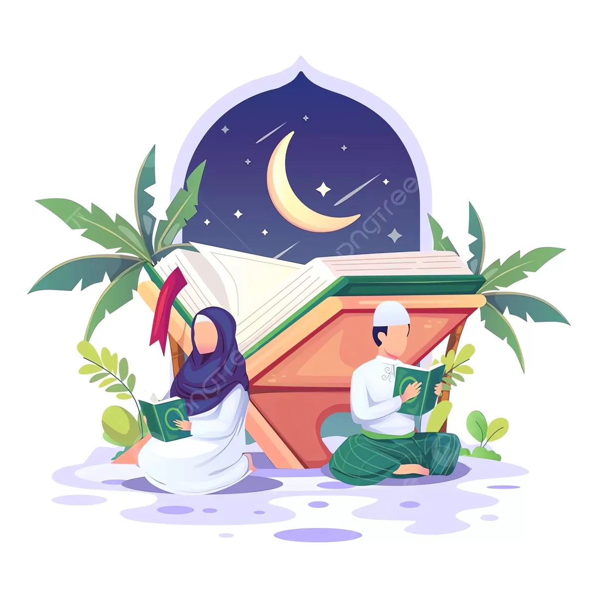 Ilustrasi Nuzulul Qur'an (Istimewa form Pinterest)