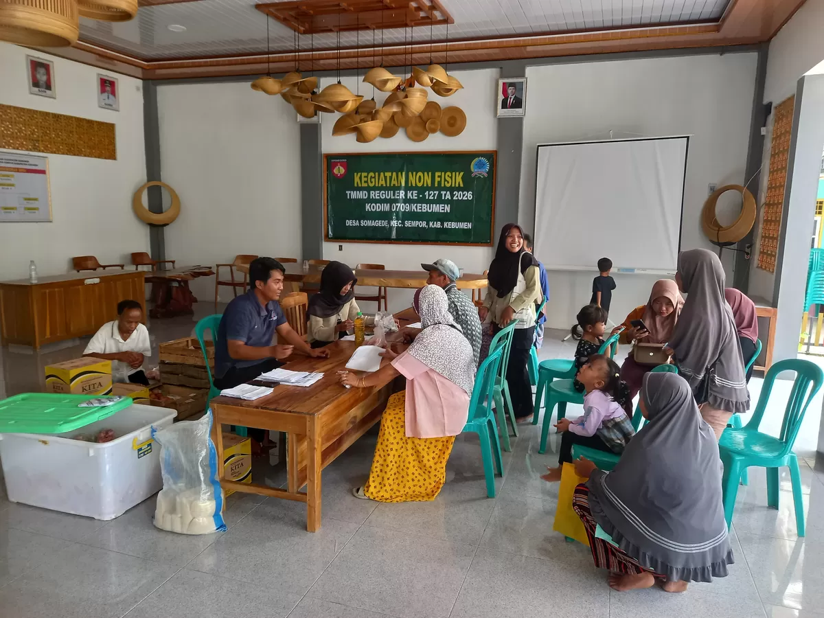 Tak Hanya Infrastruktur, TMMD Kodim Kebumen Perkuat SDM dan Layanan Sosial di Desa Somagede