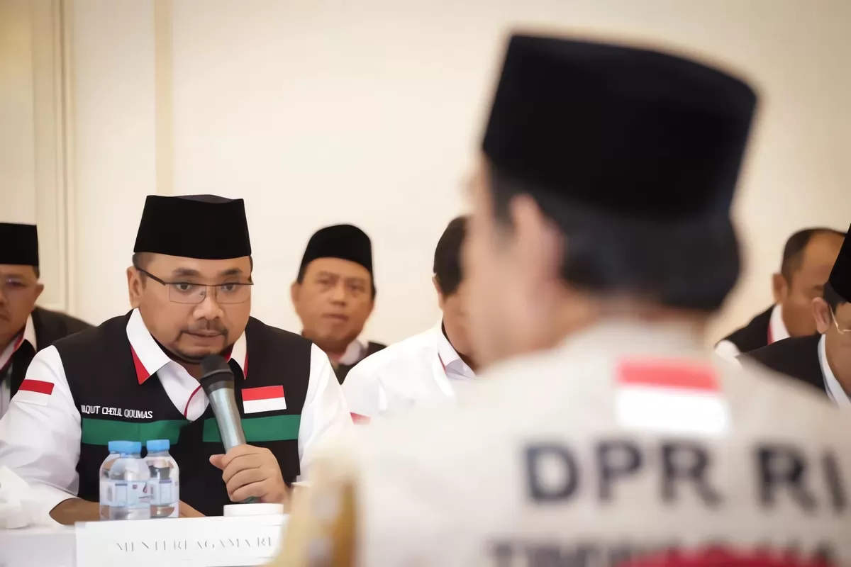 Mantan Menteri Agama, Yaqut Cholil Qoumas saat rapat bersama DPR RI, belum lama ini. (Istimewa for Pantura Network)