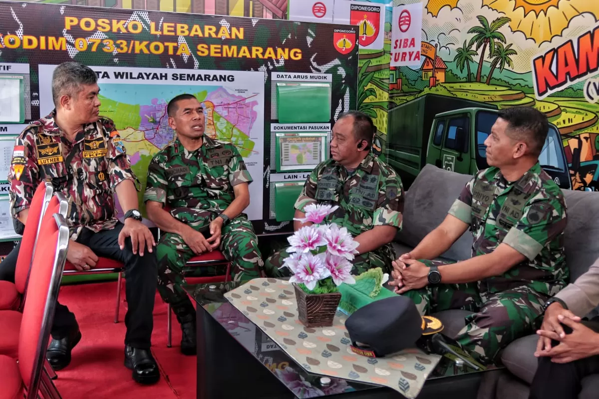 Lebih Dua Pertiga Prajurit Kodim 0733/KS Disiagakan Amankan Arus Mudik Semarang