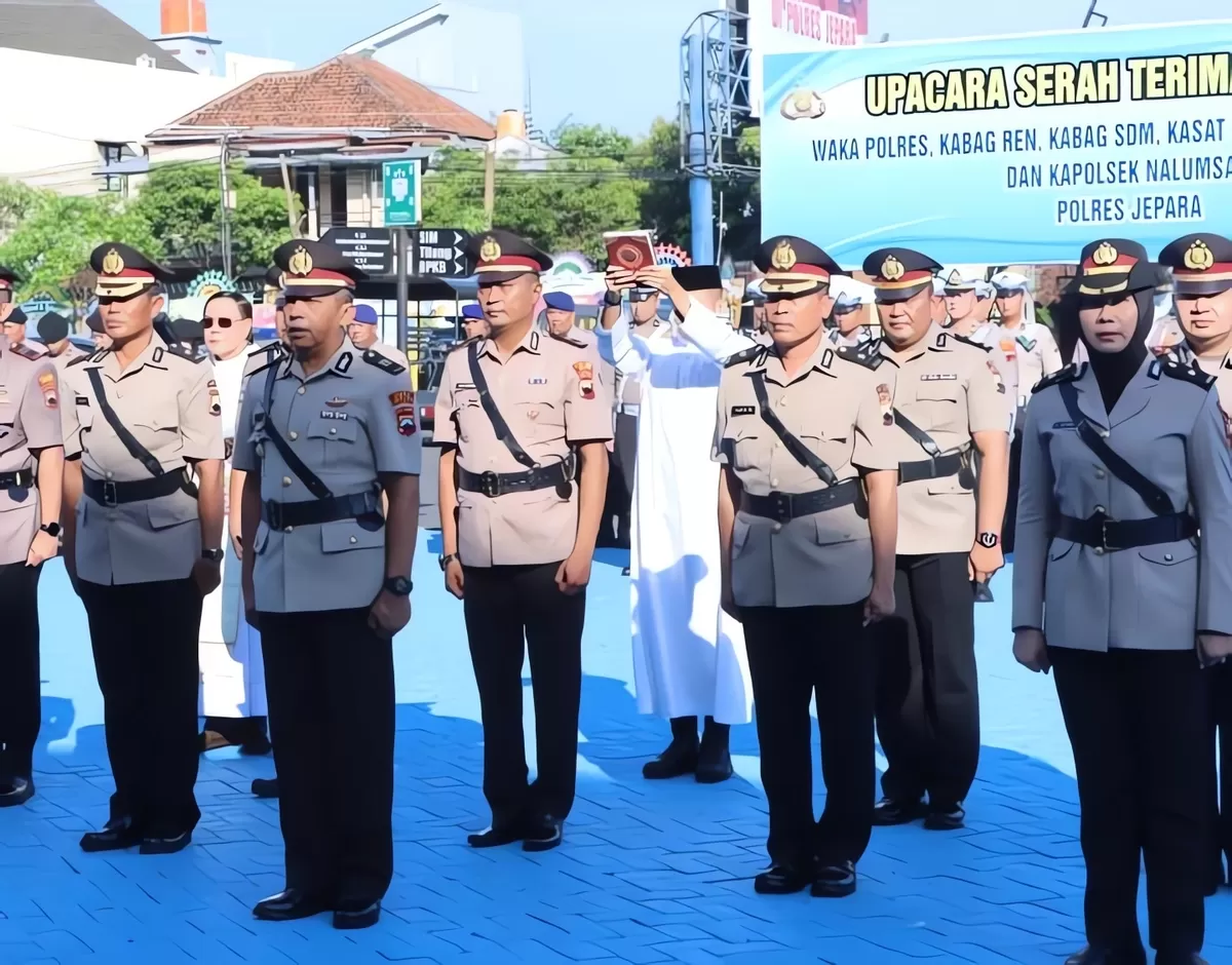 Sejumlah anggota Kepolisian Resor (Polres) Jepara yang mengalmi rotasi jabatan oleh Polda Jateng 2026, Sabtu (25/4/2026). (Istimewa for Pantura Network)