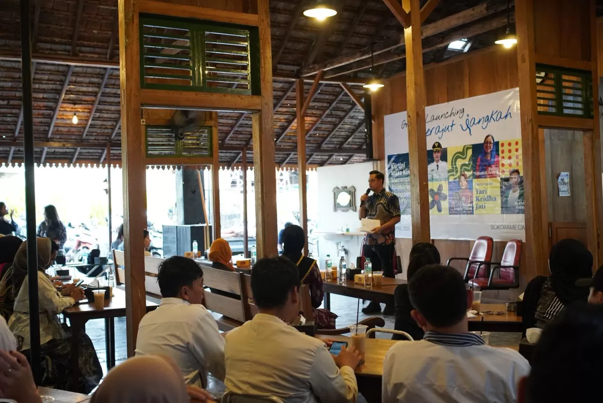 Bupati Jepara, Witiarso Utomo dalam dalam peluncuran Komunitas Merajut Langkah di Kabupaten Jepara, Senin (27/4/2026). (Istimewa for Pantura Network)