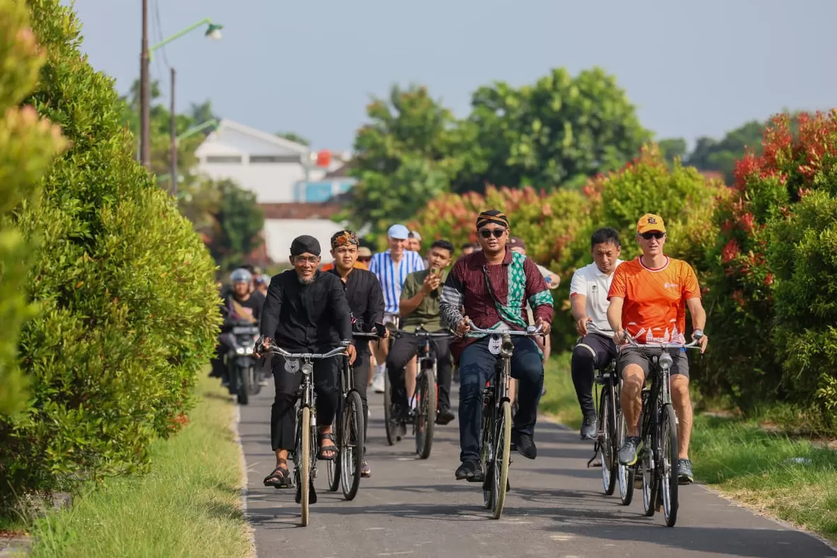 Delegasi 40 Negara Kagum Wisata Sepeda dan Budaya Desa Kawasan Prambanan Klaten
