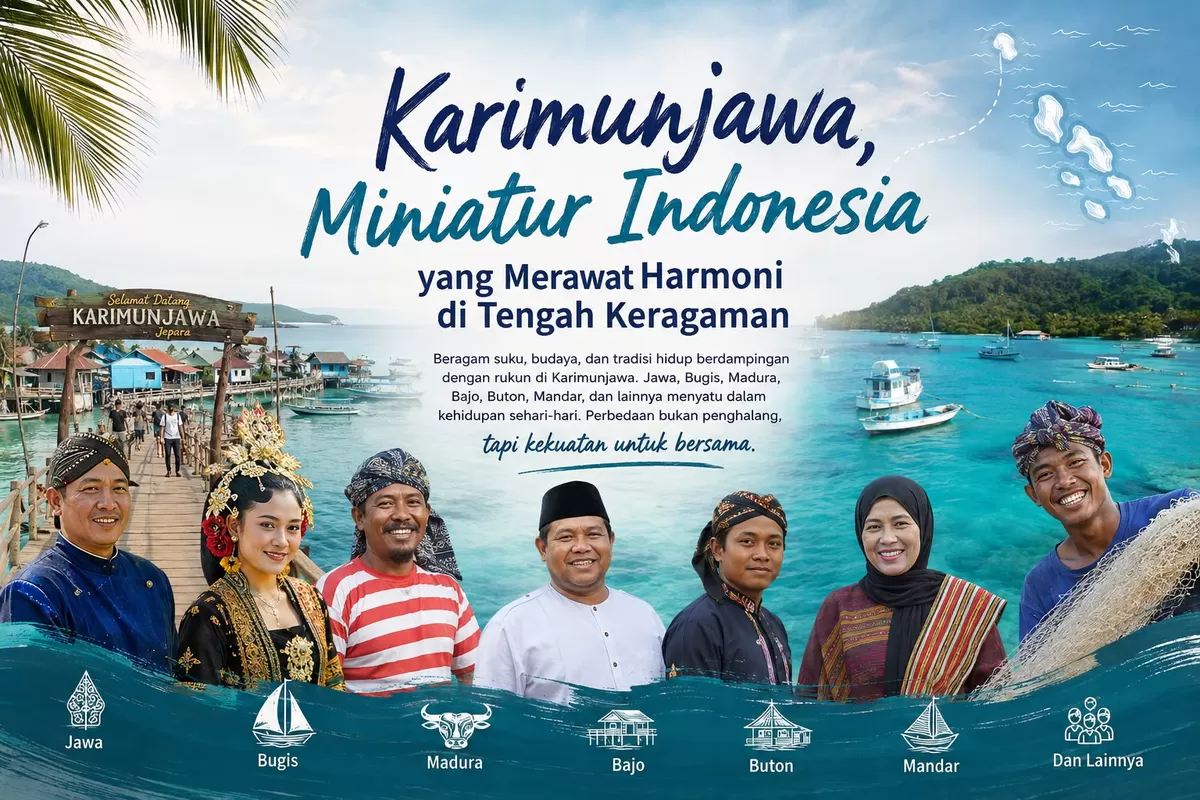 Ilustrasi masyarakat Karimunjawa, Kabupaten Jepara yang multikultural  (Istimewa for Pantura Network )