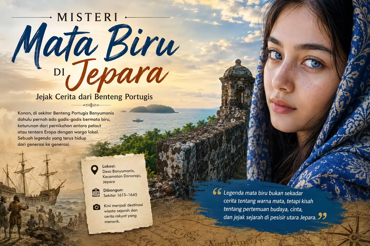 Ilustrasi gadis bermata biru di Jepara (Istimewa for Pantura Network )