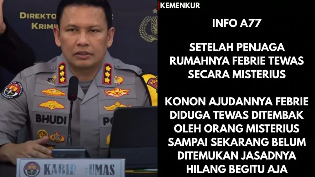 Polisi buka suara soal kabar ajudan eks Jampidsus Febrie Adriansyah tewas ditembak. (Dok.Polri - Threads/kementerian_kurangajar)