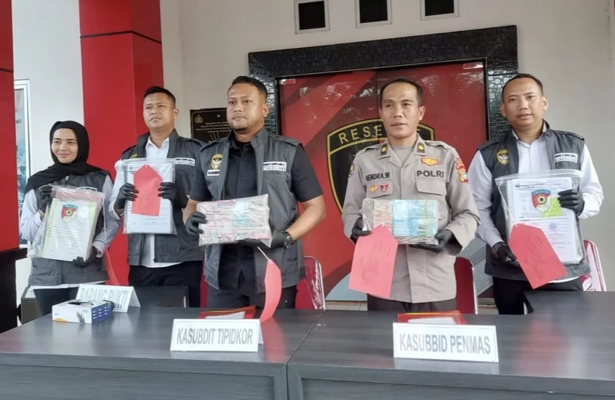 Konferensi pers terkait penanganan perkara dugaan korupsi proyek MOT RSUD di Mapolda Babel, Selasa 4 Agustus 2026. (Foto: Istimewa)
