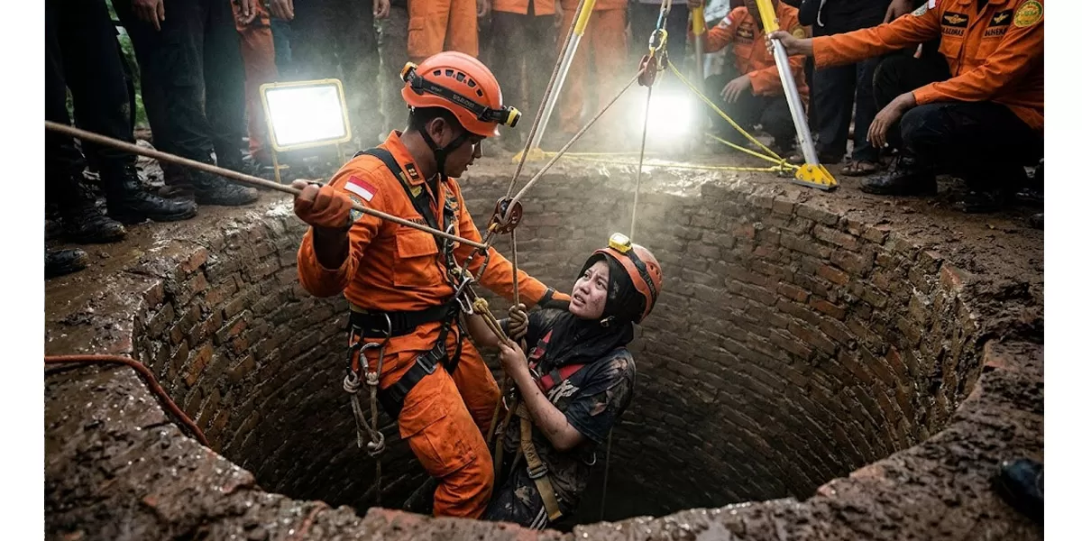 Dikira Meninggal, Wiji Ternyata Masih Hidup Setelah 2 Jam Terjebak di Sumur 18 Meter
