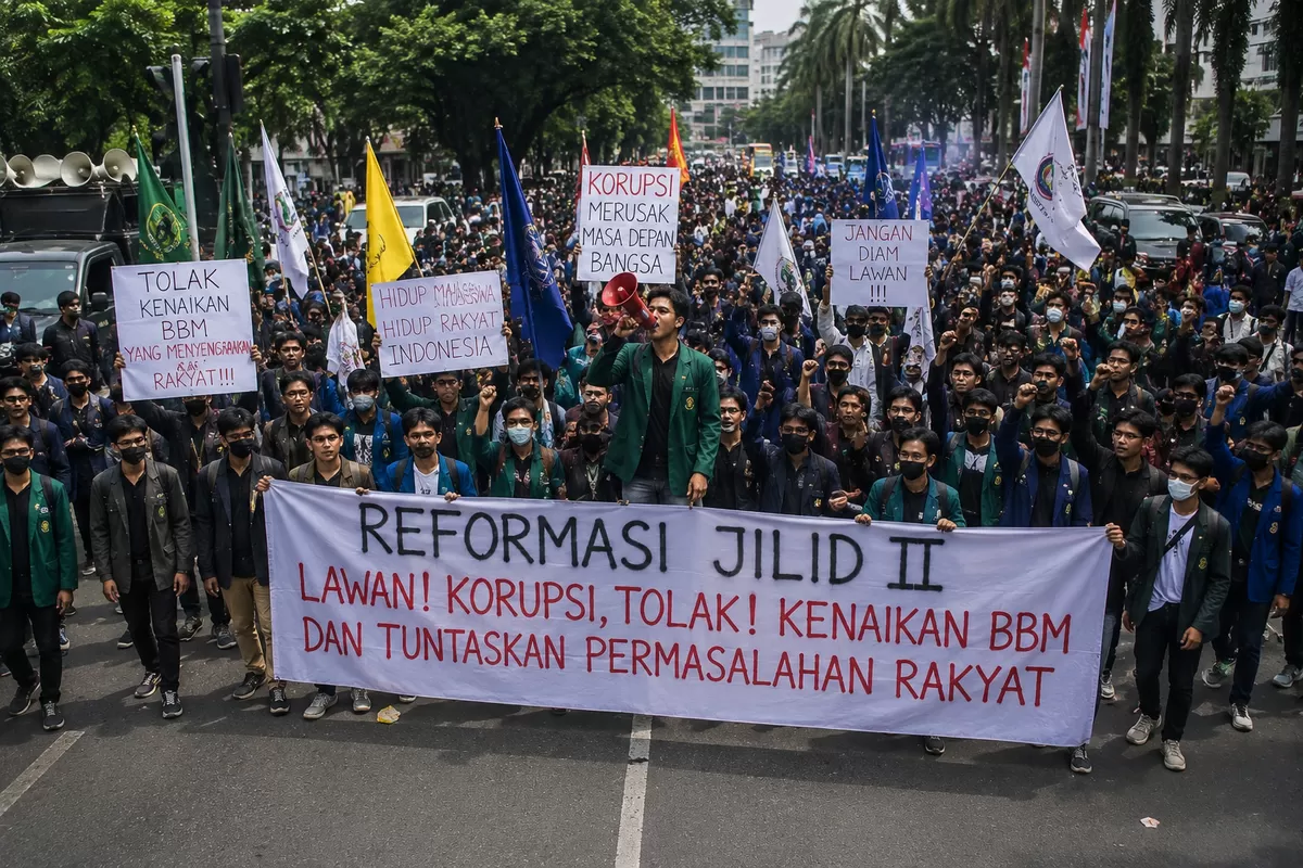 Ilustrasi Aksi Unjuk Rasa, Sumber : https://chatgpt.com