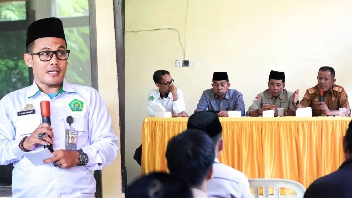 Kepala Kantor Urusan Agama (KUA) Kecamatan Bontotiro, Supriadi Asis, bersama Ketua Unit Pengumpul Zakat (UPZ) Kecamatan Bontotiro, Hengki Fajar Fernandes, menghadiri kegiatan Sosialisasi Zakat, Infak, dan Sedekah.
