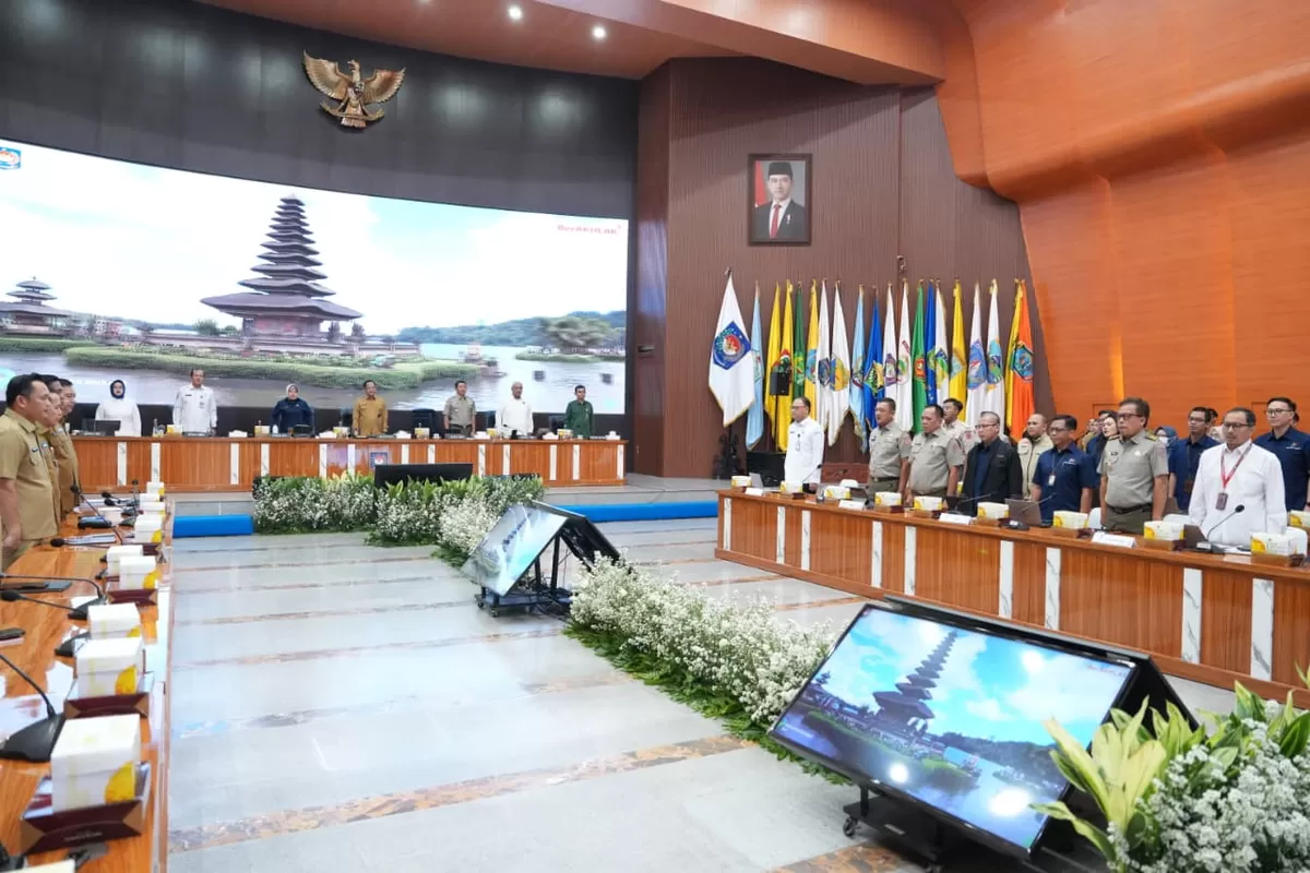  Sosialisasi Kesiapsiagaan Menghadapi Dampak Fenomena El Nino yang digelar di Sasana Bhakti Praja, Kementerian Dalam Negeri, Jakarta, Senin (29/6/2026). 