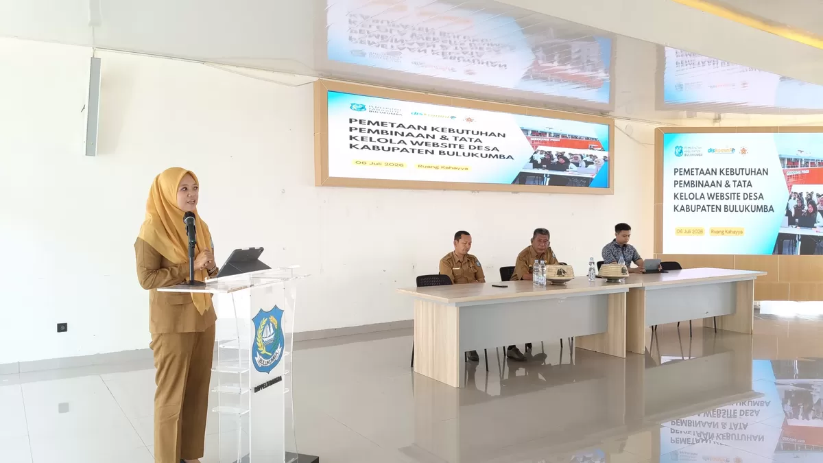 DPMD Bulukumba gelar monitoring dan evaluasi (monev) website desa ini berlangsung di Ruang Kahayya, Gedung Pinisi, Senin (6/7/2026).