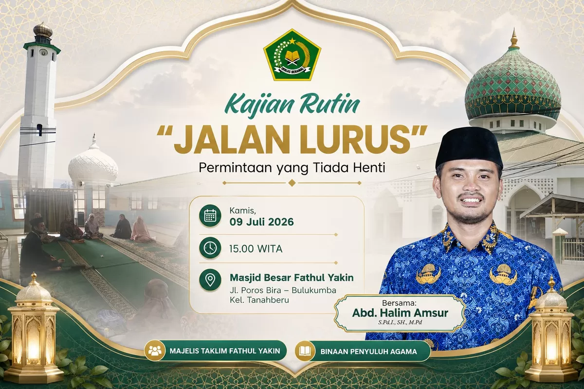 Penyuluh Agama Islam KUA Kecamatan Bontobahari, Abd. Halim Amsur, S.Pd.I., SH., M.Pd