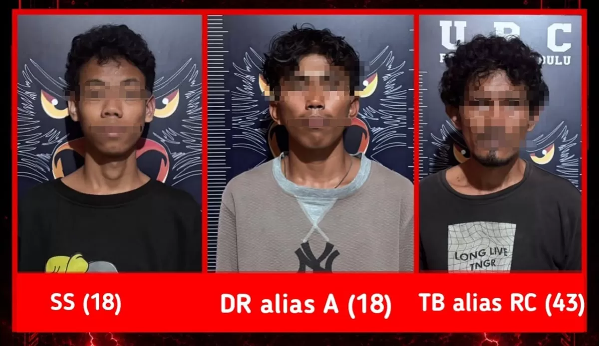 Tiga orang terduga pelaku berhasil diamankan beserta sejumlah barang bukti hasil kejahatan.