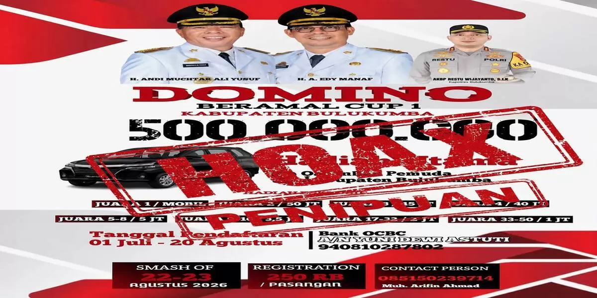 Hoaks Turnamen Domino Berhadiah Rp500 Juta