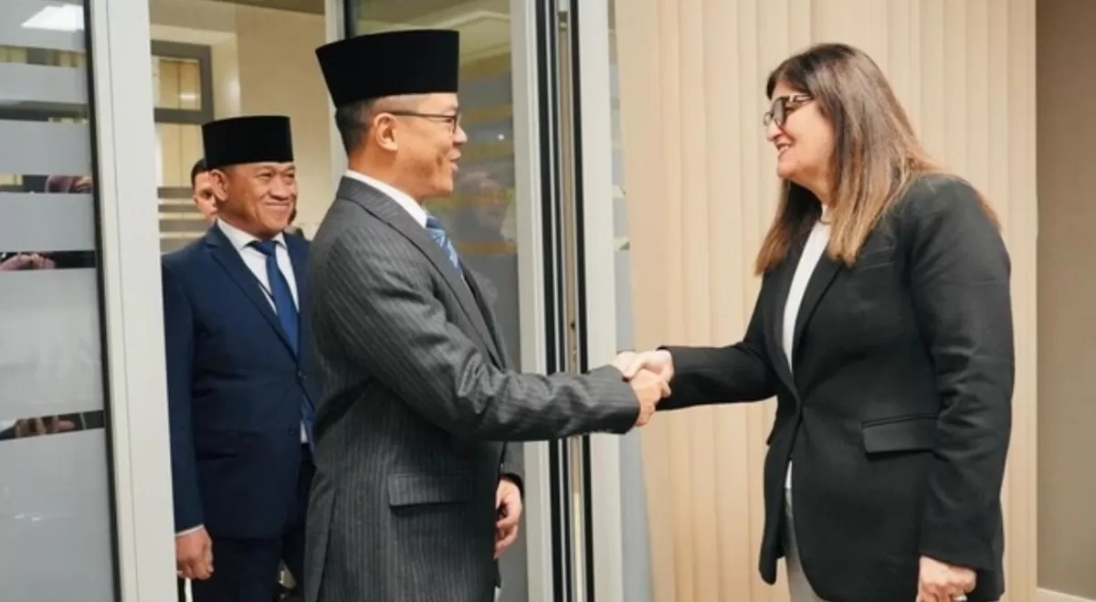 Sugiono bertemu Menlu Ekspatriat Palestina, Varsen Aghabekian, bahas Board of Peace (Kemenlu RI)