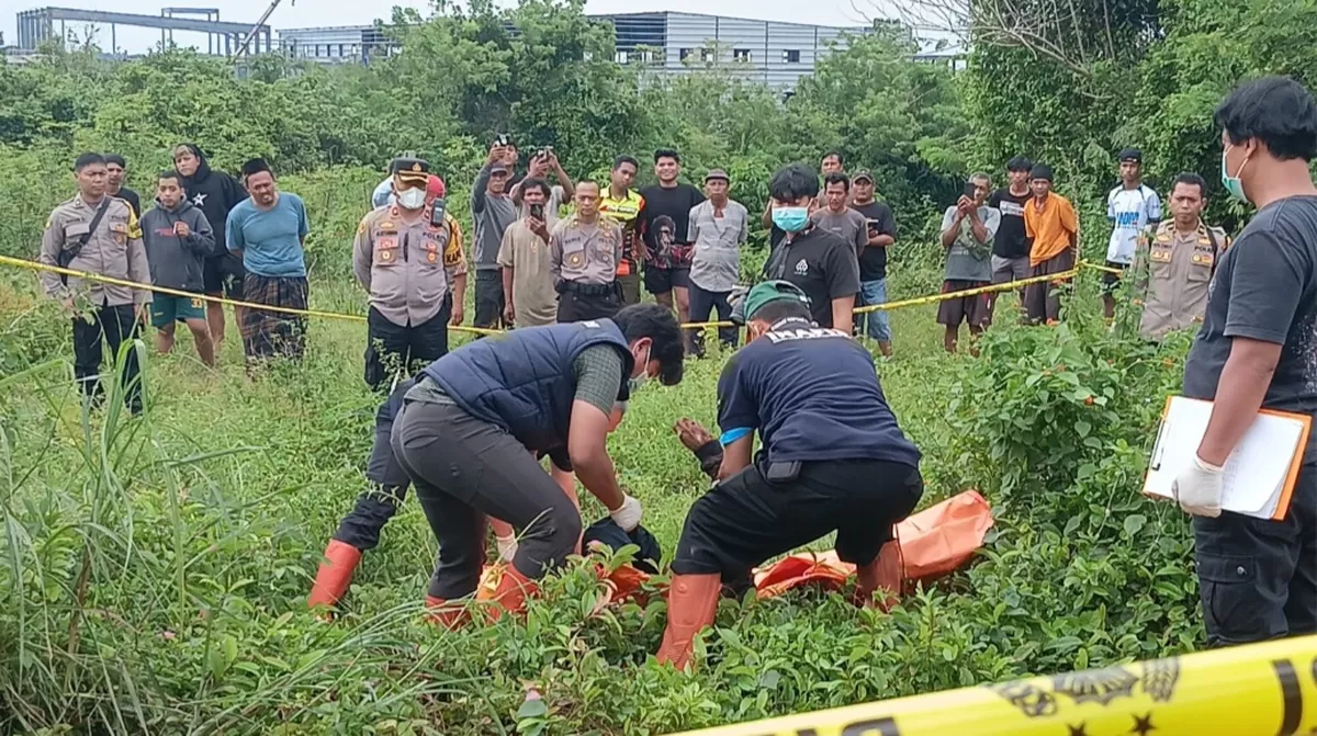 Tim Inafis Polres Subang saat melakukan olah TKP penemuan mayat pria di perkebunan warga Desa Wantilan, Kecamatan Cipeundeuy, Kabupaten Subang, Jawa Barat, Sabtu 3 Januari 2026 (Dok. Istimewa)