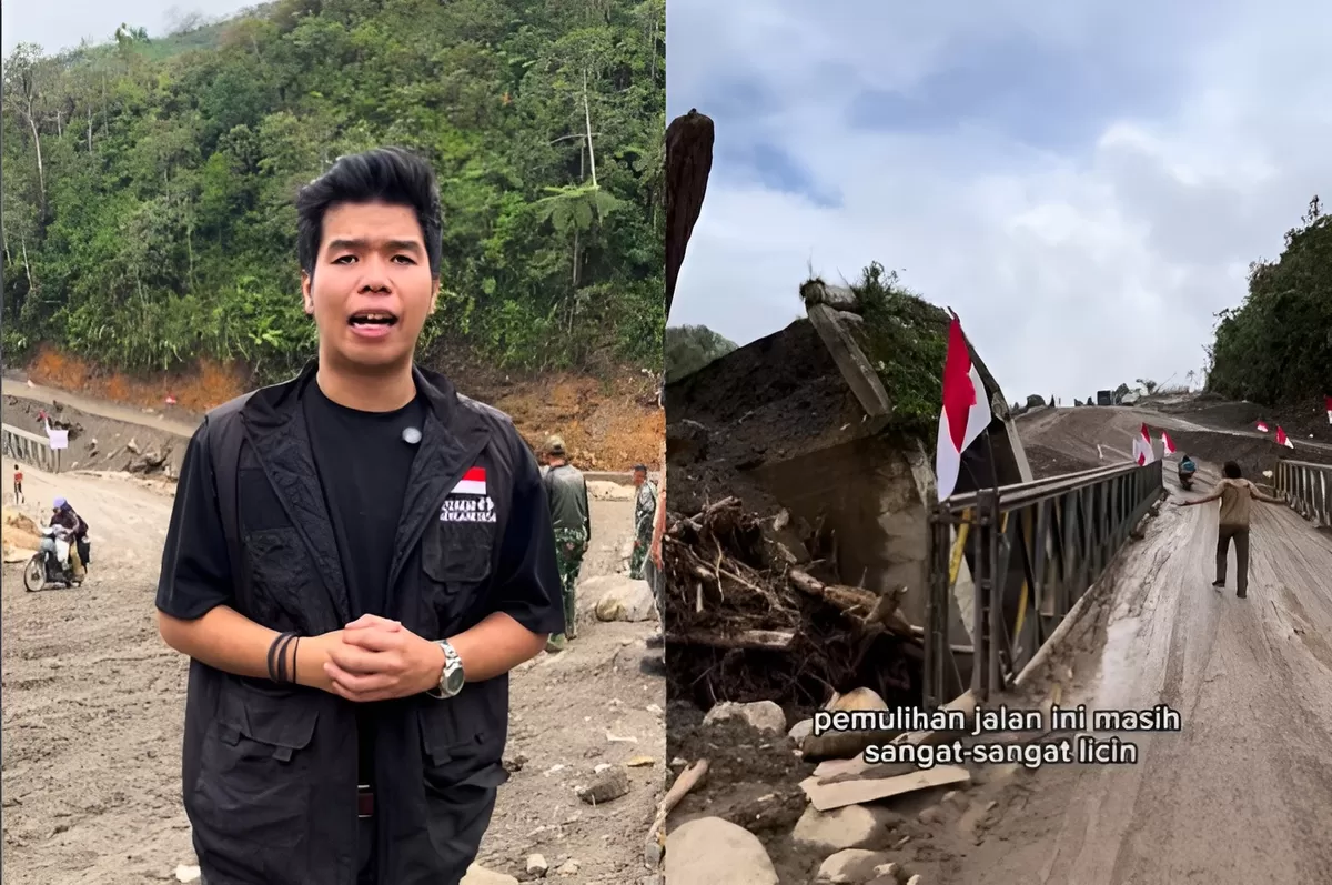 Menyoroti pernyataan influencer Virdian Aurellio terkait akses jalan yang terputus di Bener Meriah, Aceh, akibat bencana banjir bandang (Instagram.com/@virdian_aurellio)