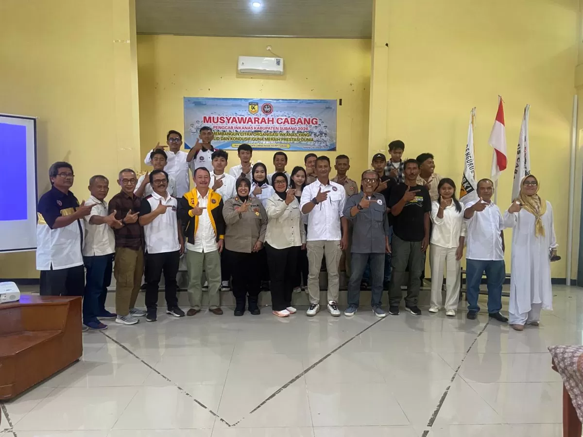 Kompol Purn Yayah Rokayah (ketujuh dari kiri) terpilih jadi Ketua Harian Inkanas Subang, Sabtu 10 Januari 2026 (Dok. Istimewa)