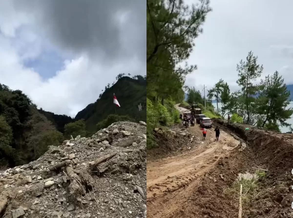 Masih banyak material batu bekas banjir di sejumlah wilayah di Takengon, Aceh Tengah (Instagram/faza.fauzan_)
